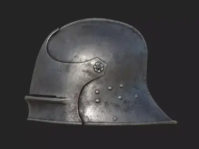 Medieval Helm Armor Low Poly PBR Low-poly 3D model