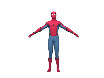 Spider man rigged highpoly 3D model