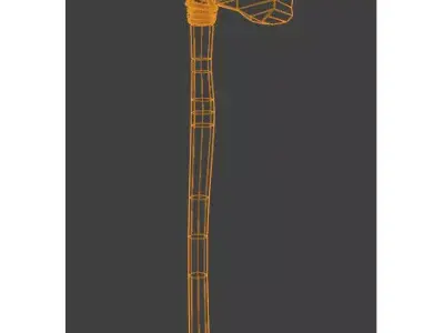 Stone big axe Free low-poly 3D model