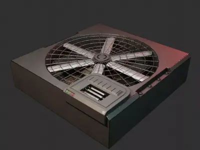 Air Conditioner Low-poly 3D model 6