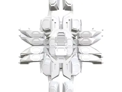 Solar powered Ship speeder rig  4 3D model