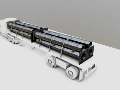 CARGO MODELS FOR TRUCK TRAILER-Polygon Pole Type-2 3D model