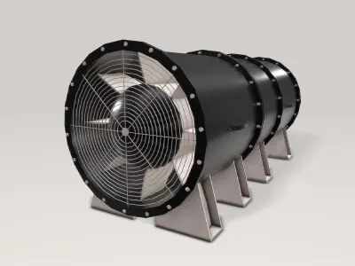 Ventilation Fan  Low-poly 3D model