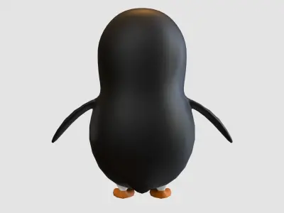little girl penguin  3D model