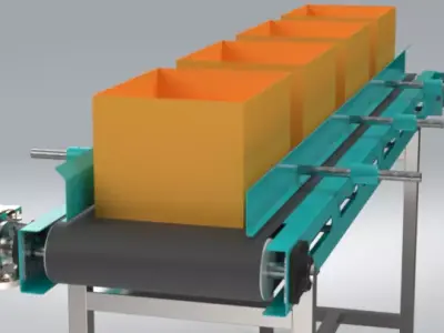 PVC Conveyor Belt Assembly 3D model