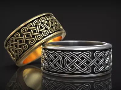 Celtic Traditional Knot Nordic Style Viking Band Free 3D print model