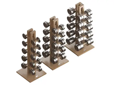 Dumbbell set 3D model