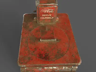 Old Cola Machine Low-poly 3D model purchase