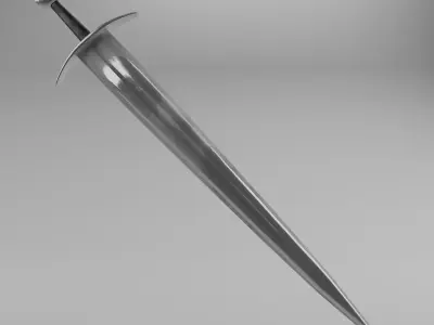 short sword from Europe Low-poly 3D model