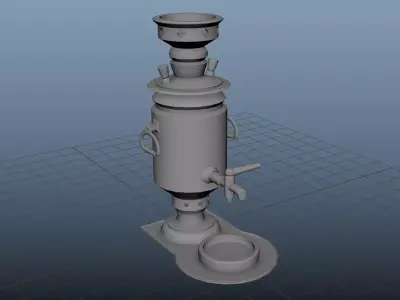 3D ModelSamovar pipe with handle 3D model
