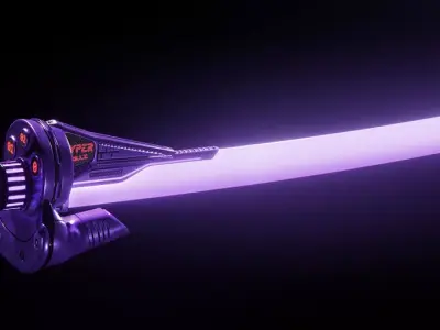 Hyper Katana Low-poly 3D model