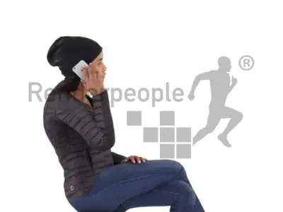 Carla Animated 004 Sitting Calling