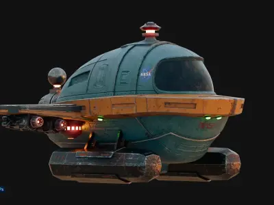 Cartoon Plane Concept 3d Model Game Asset 3D model