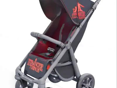 baby stroller Stranger Things 3D model