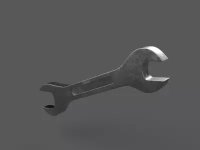 Wrench Low-poly 3D model buy
