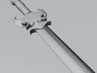 Ancient sword Low-poly 3D model order