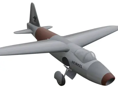 Heinkel He 178 Low-poly 3D model purchase