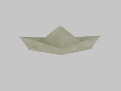 Paper boat Free 3D model