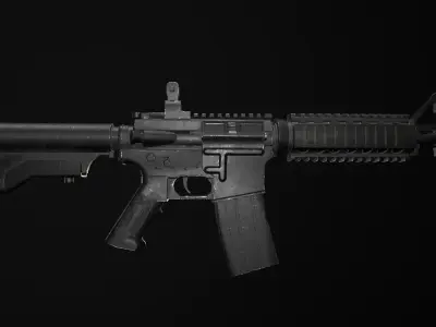 M4A1 Rifle Free low-poly 3D model buy