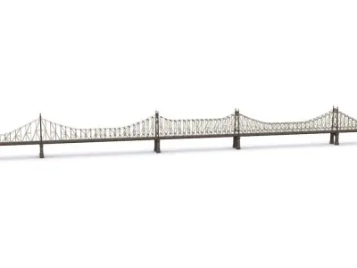 Queensboro Bridge Low-poly 3D model