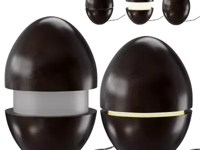 PETIT EGG LAMP by COLIN KING and Zara Home 3D model