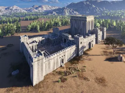 Castle Historical temple-Castel place of worship 3D model
