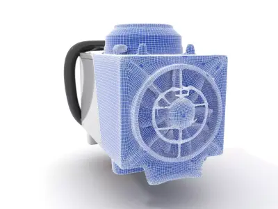 Industrial Air Cooling Unit model pack Low-poly 3D model