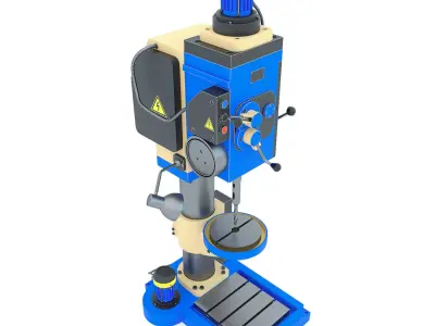 Industrial machine tool drilling vertical press 2N125L 3D model