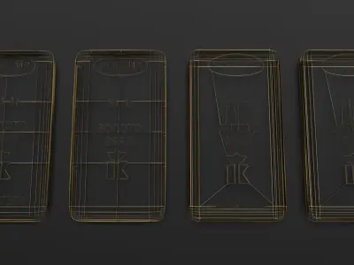 Gold bars 31gr 3D model