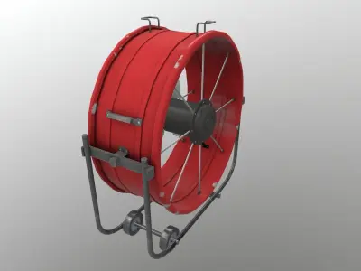 Industrial fan Low-poly 3D model buy