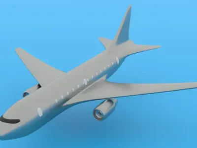 airplane passenger Low-poly 3D model