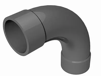 PVC Bends 90 Degrees - Socket Ends Free 3D model
