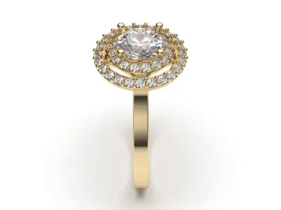 solitaire with ring sizes  9 part S128 3D print model