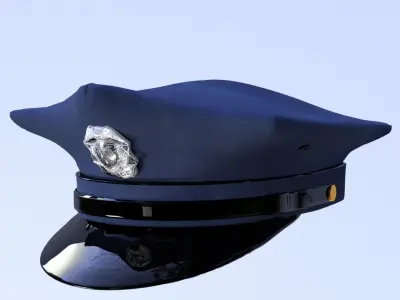 Police Cap Package 3D model
