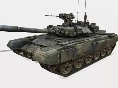 Tank T-90 Low-poly 3D model