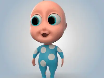 Cartoon Baby 3D model
