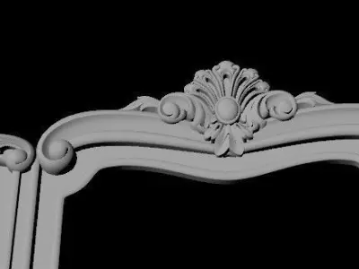 mirror ornate gold frame 3D model