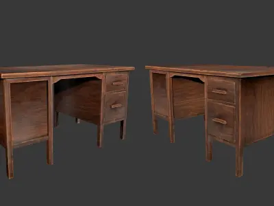 Antique Desk  Low-poly 3D model