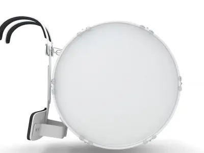 Marching bass drum with carrier pure white 3D model purchase