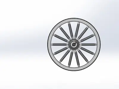 cannon wheel Free 3D model