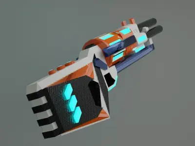 laser blaster Free low-poly 3D model