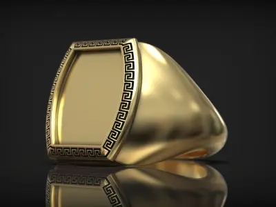 Antique Greek Ornament Meander Mockup Signet 3D print model