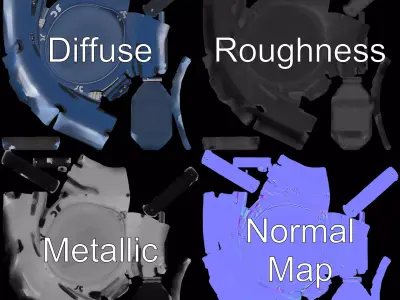 Navy Rubber Boat model pack Low-poly 3D model