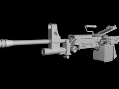 GUN MODEL MAYA Low-poly 3D model