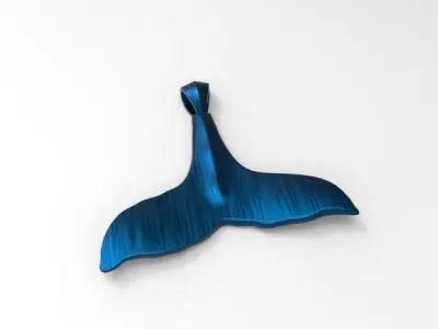 Dolphin Whale Tail Pendant Necklace Charm Jewelry 3D print model