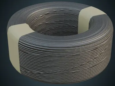 Steel Wire Rope 1 Basic Low-poly 3D model