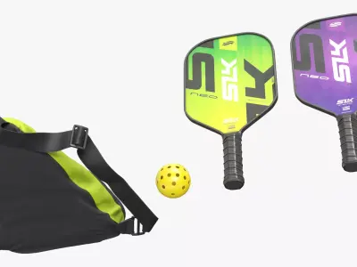 SLK Pickleball Paddle Set with Ball and Bag 3D model purchase