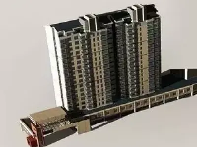 High-Rise Residential 3D model 8