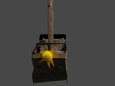 high poly ship shovel 3D model
