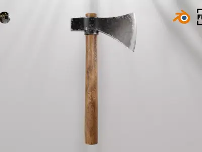 Hand Axe 02 Low-poly 3D model
